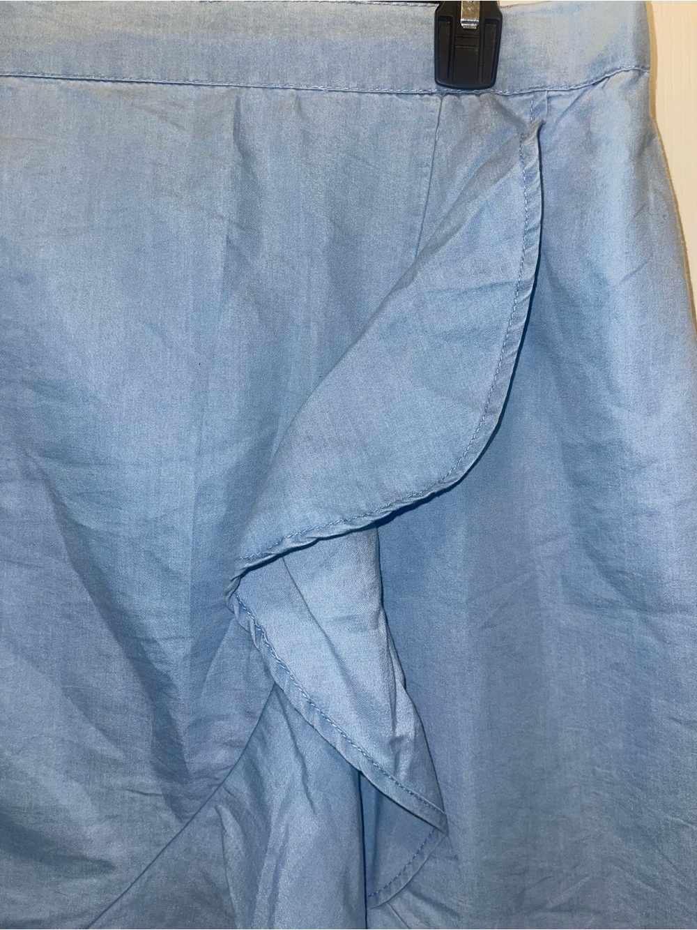 Light Blue Asymmetrical Ruffle Skirt - Women's - Picture 3 of 6